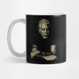 Graphic Anthony Portrait Bourdain Vintage Mug